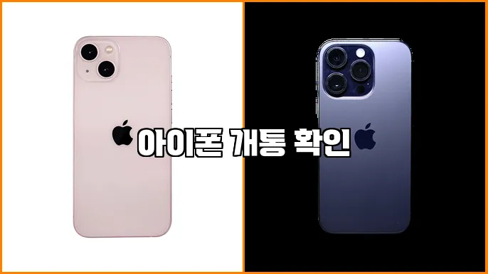 아이폰 개통 확인