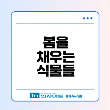 봄 인테리어 식물 10가지 추천 어떻게 고를까