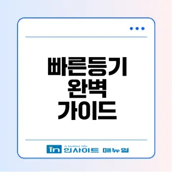 우체국 빠른등기 요금과 보내는 방법은?