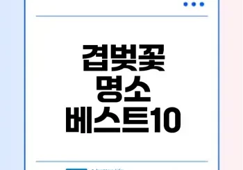봄의 매력 겹벚꽃 명소 추천