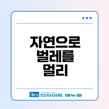 여름철 벌레 퇴치법 자연재료로 예방하기
