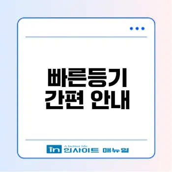우체국 빠른등기 보내는 법과 요금은?