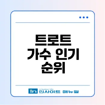 2025 트로트가수 인기 행사비 순위는?