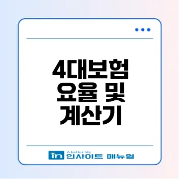2025년 4대보험 요율과 계산법은?