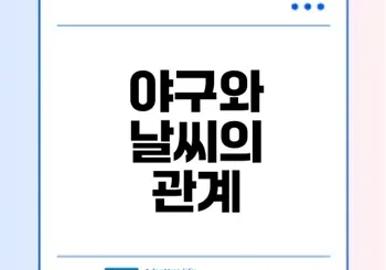 야구 날씨 정보로 최적의 관전 경험하기