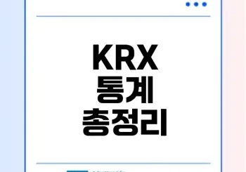 한국거래소 통계의 모든 것