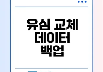 유심 교체 전 데이터 백업 필수 이유는