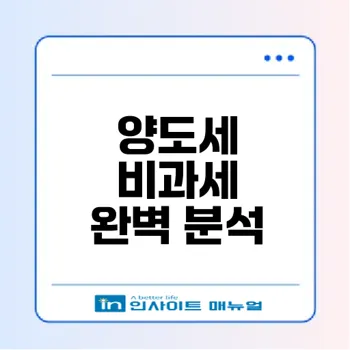 2025년 1가구 1주택 양도세 비과세 조건은 무엇인가