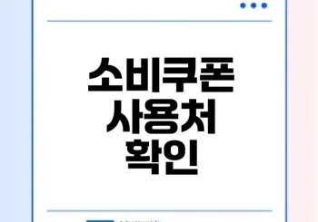 2025 민생회복 소비쿠폰 사용처 확인 방법은?