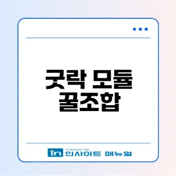 갤럭시 굿락 최적 조합은 무엇인가