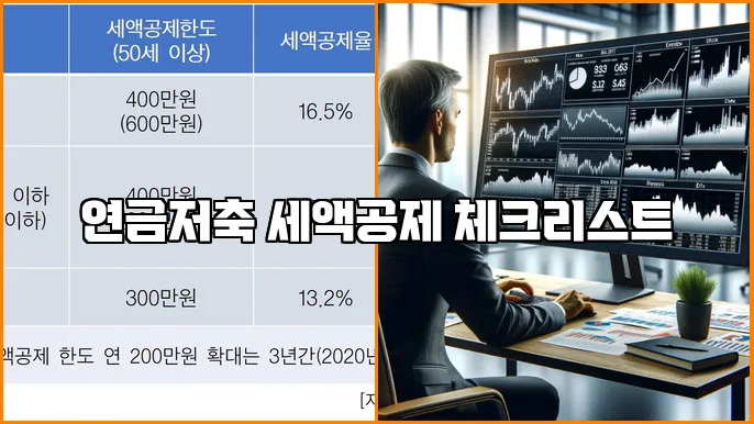 연금저축 세액공제 체크리스트