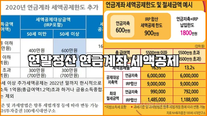 연말정산 연금계좌 세액공제