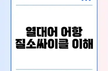 열대어 어항 질소싸이클 이해