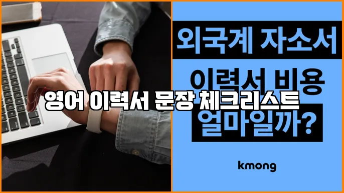 영어 이력서 문장 체크리스트