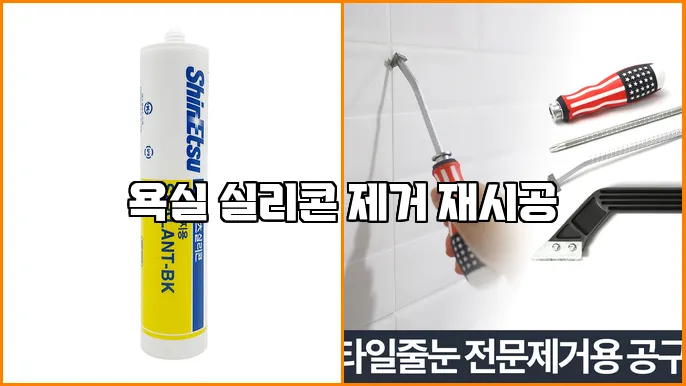 욕실 실리콘 제거 재시공