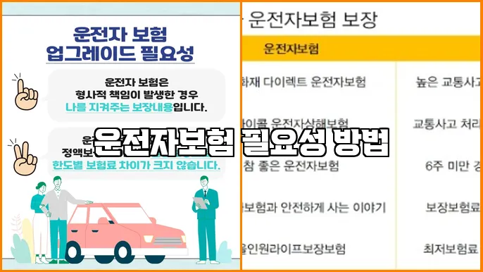 운전자보험 필요성 방법