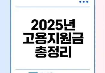 60세 이상 고용지원금 2025 모든 것 파헤치기
