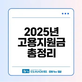 60세 이상 고용지원금 2025 모든 것 파헤치기