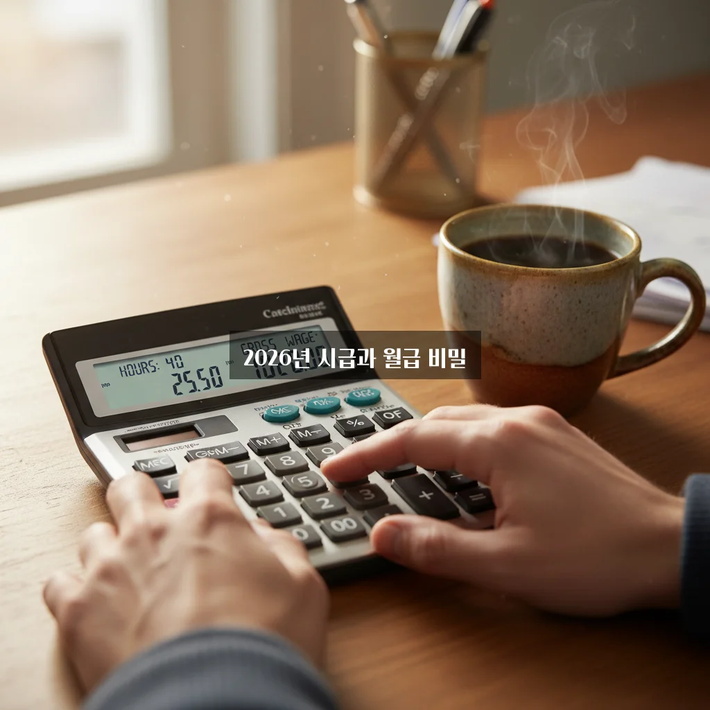 2026년 최저시급 확정 금액 및 주휴수당 계산기 (월급 실수령액) 관련 이미지 1