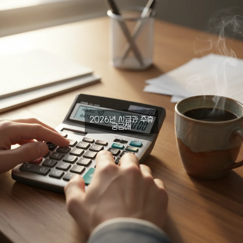 2026년 최저시급 확정 금액 및 주휴수당 계산기 (월급 실수령액) 관련 이미지 2