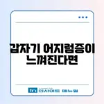 이석증 증상 및 자가치료법 (애플리법 영상)