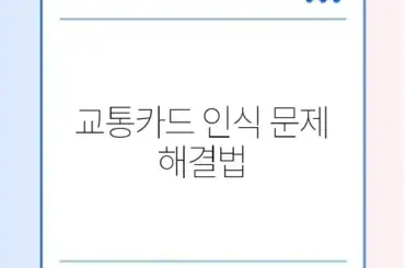 삼성 페이 교통카드 인식 안됨 및 NFC 설정 팁