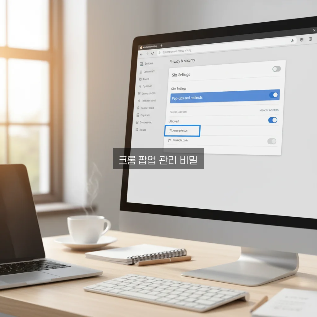구글 크롬 팝업 차단 해제 및 특정 사이트 허용 관련 이미지 2