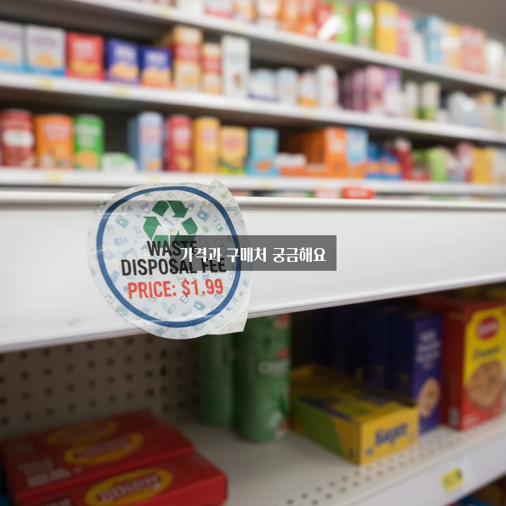 대형 폐기물 스티커 가격표 및 편의점 구매 가능 여부 관련 이미지 1