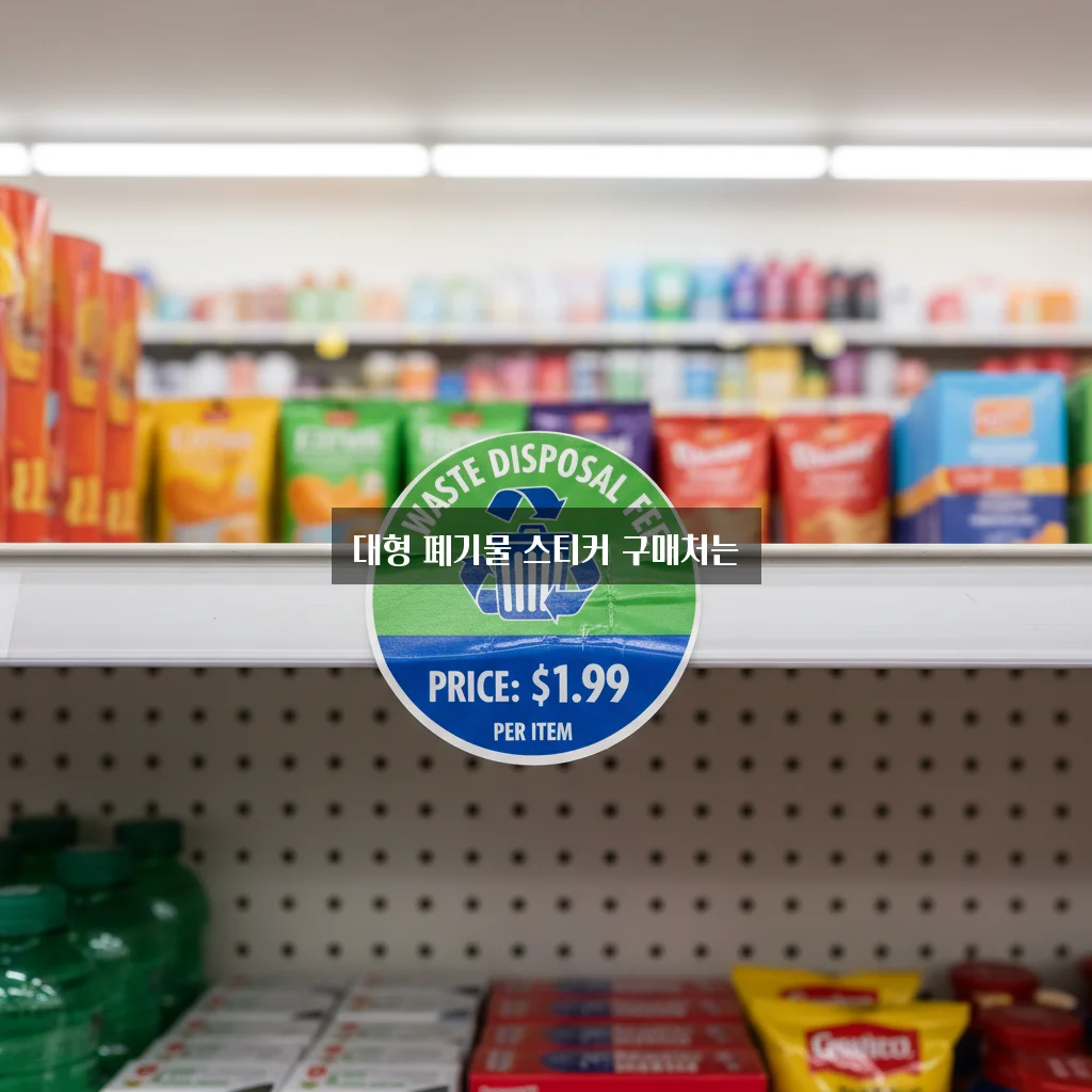 대형 폐기물 스티커 가격표 및 편의점 구매 가능 여부 관련 이미지 2