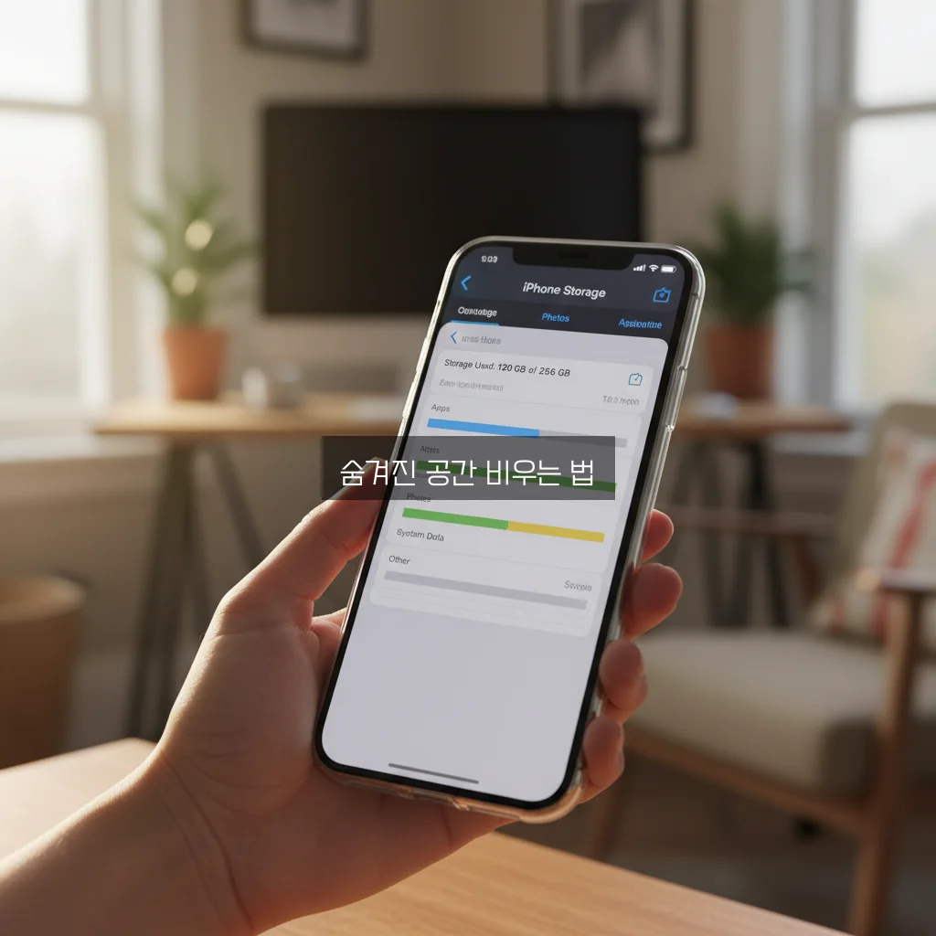 아이폰 저장공간 시스템 데이터 삭제 및 용량 늘리기 관련 이미지 1