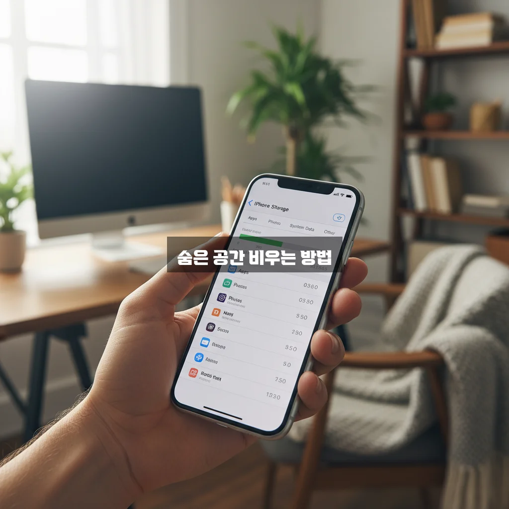 아이폰 저장공간 시스템 데이터 삭제 및 용량 늘리기 관련 이미지 2