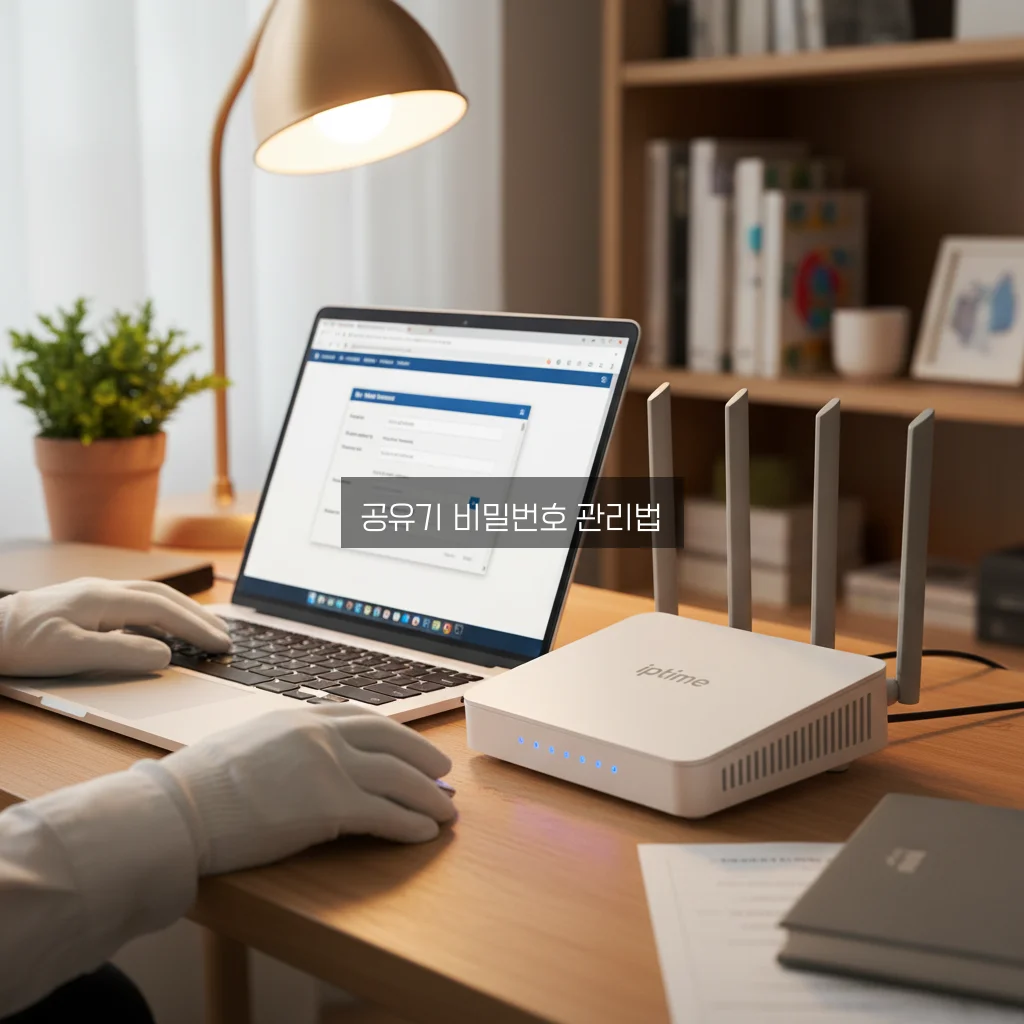 아이피타임 공유기 비밀번호 설정 및 초기화 (리셋) 관련 이미지 1