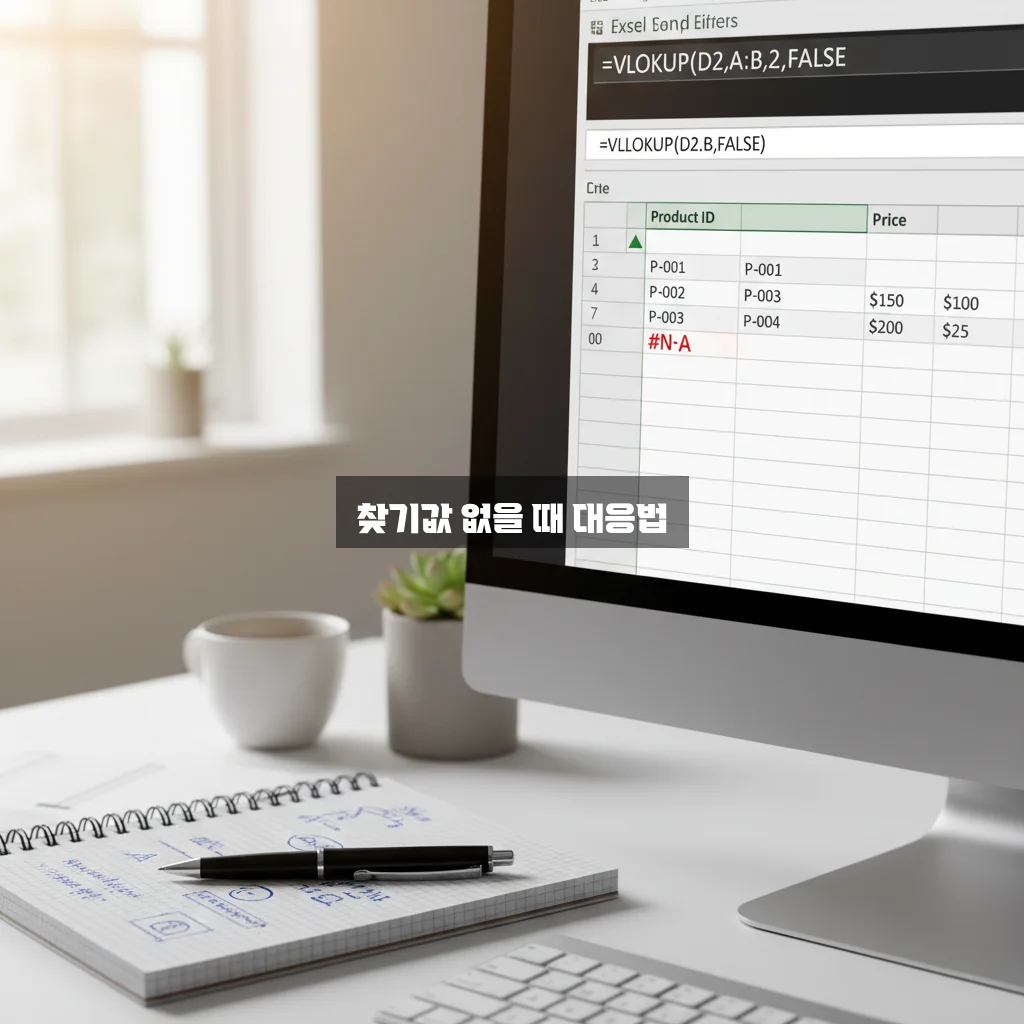 엑셀 VLOOKUP 함수 오류(#N/A) 해결 및 사용법 관련 이미지 2