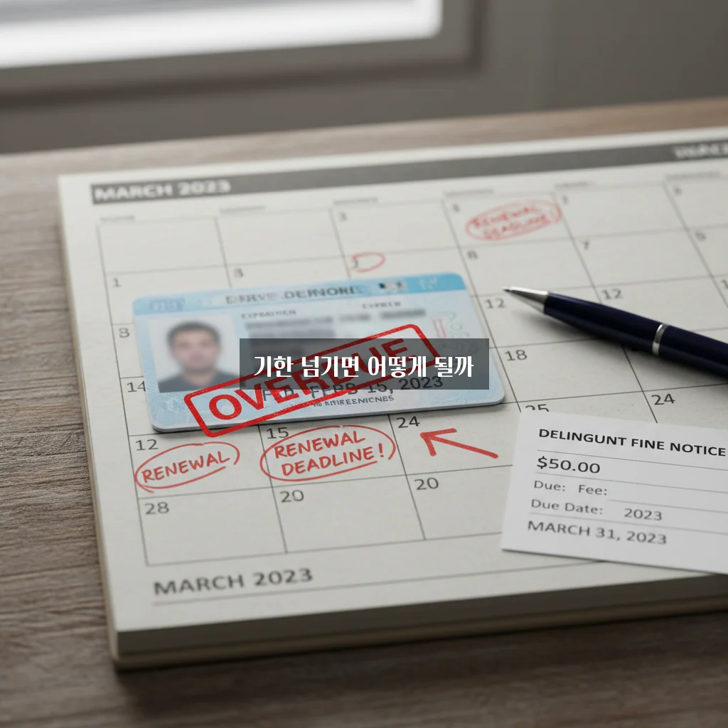 운전면허 적성검사 갱신 기간 초과 시 과태료 및 면허 취소 관련 이미지 1