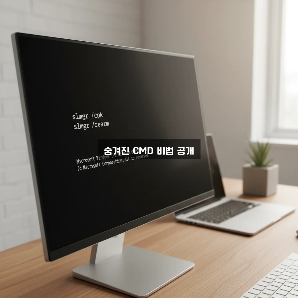 윈도우10 정품인증 문구 없애기 CMD 명령어 (영구) 관련 이미지 3