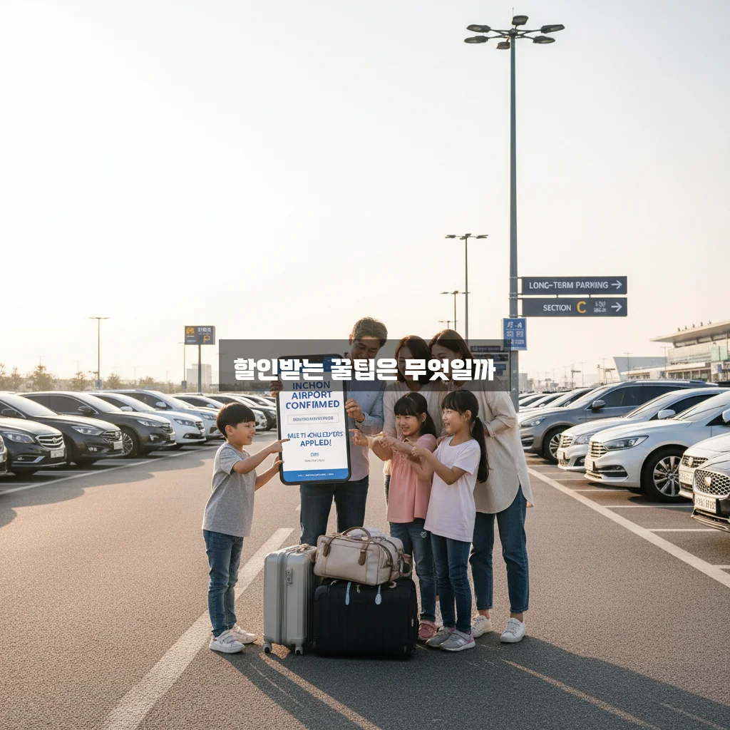 인천공항 장기주차장 예약 및 다자녀 할인 등록 관련 이미지 1