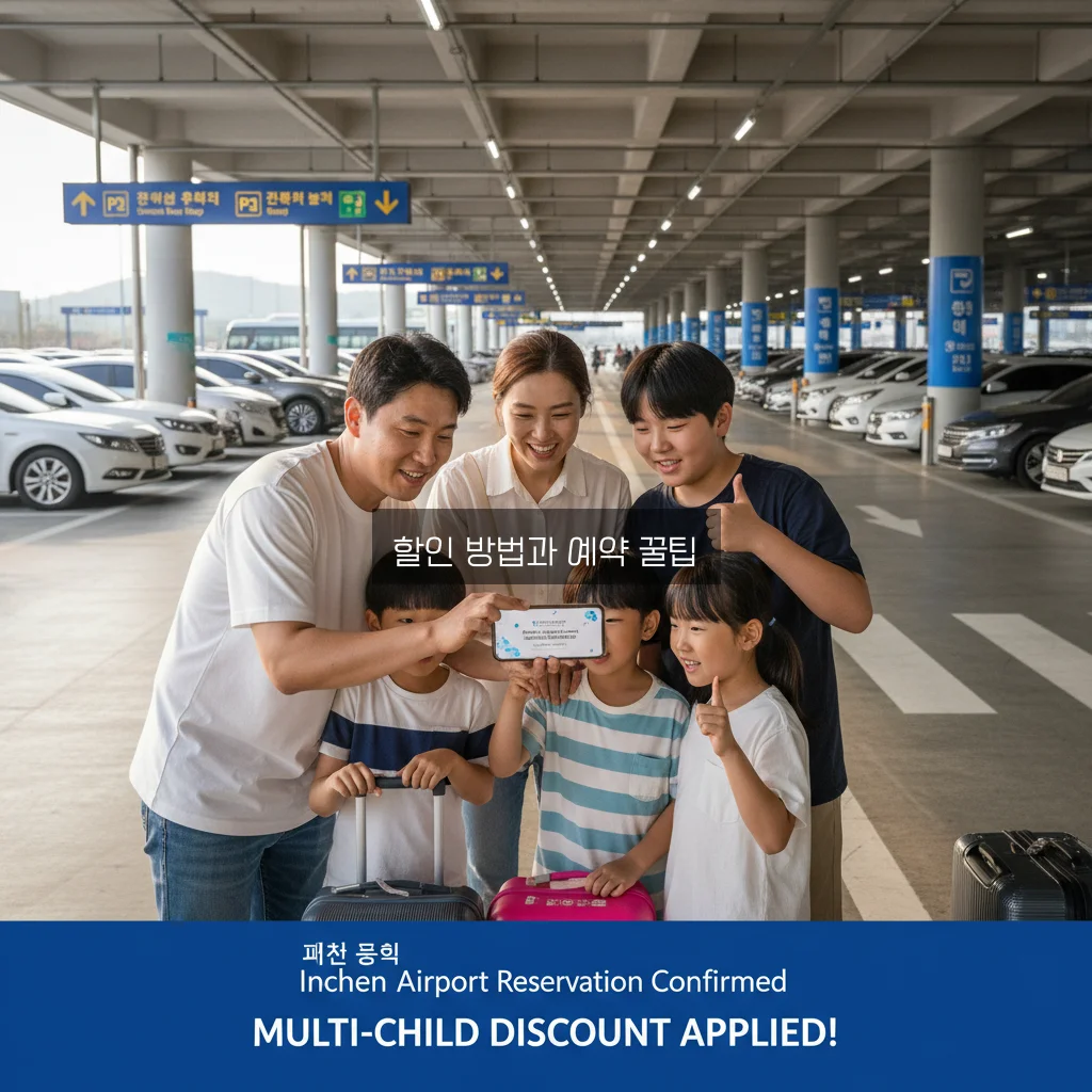 인천공항 장기주차장 예약 및 다자녀 할인 등록 관련 이미지 2
