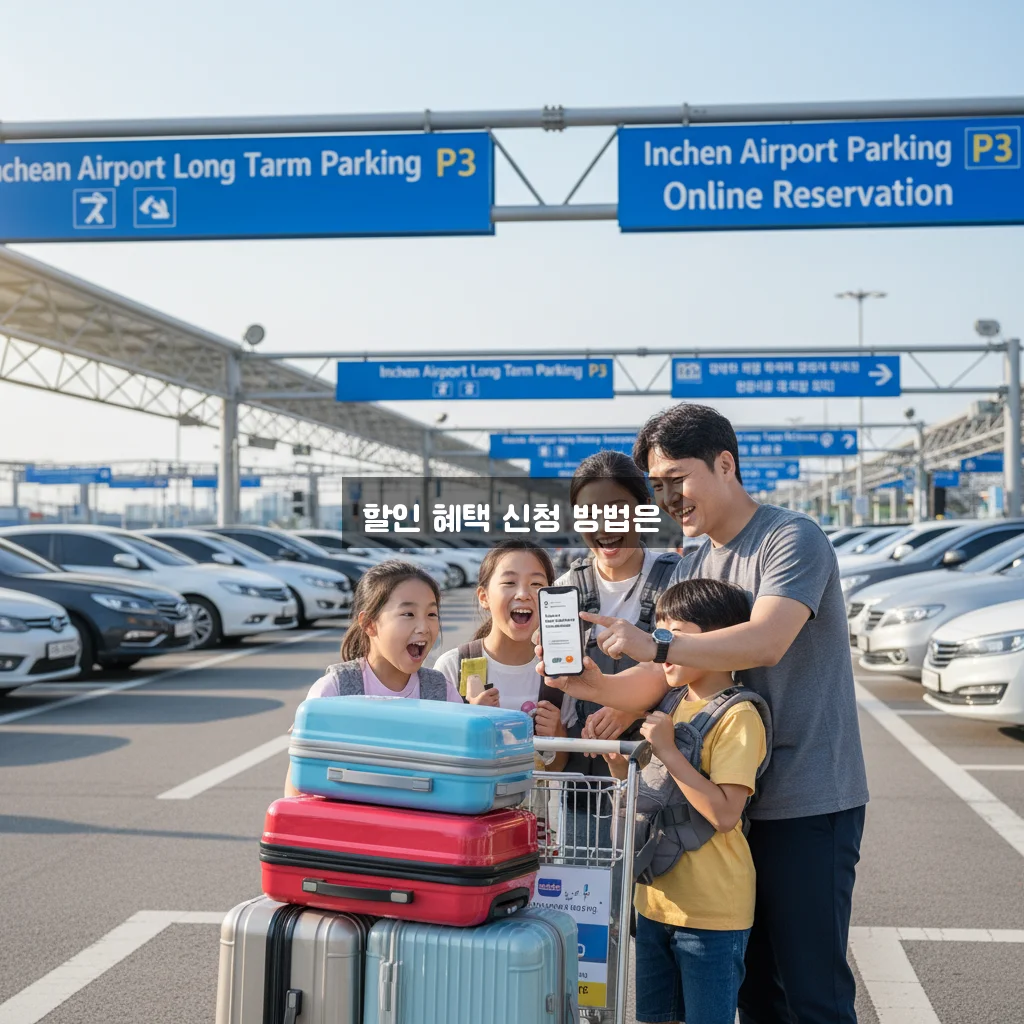 인천공항 장기주차장 예약 및 다자녀 할인 등록 관련 이미지 3