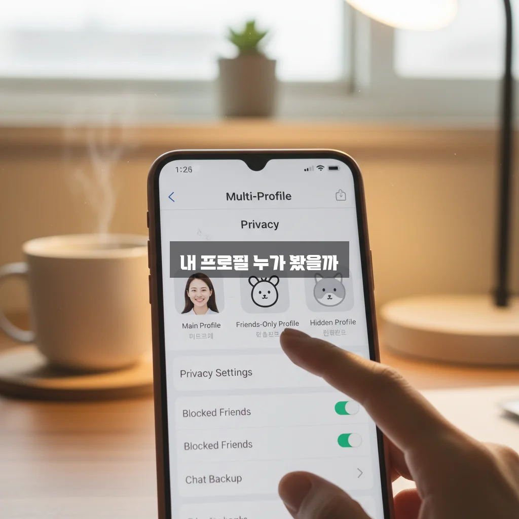 카카오톡 멀티프로필 확인 방법 및 염탐 차단 설정 관련 이미지 1