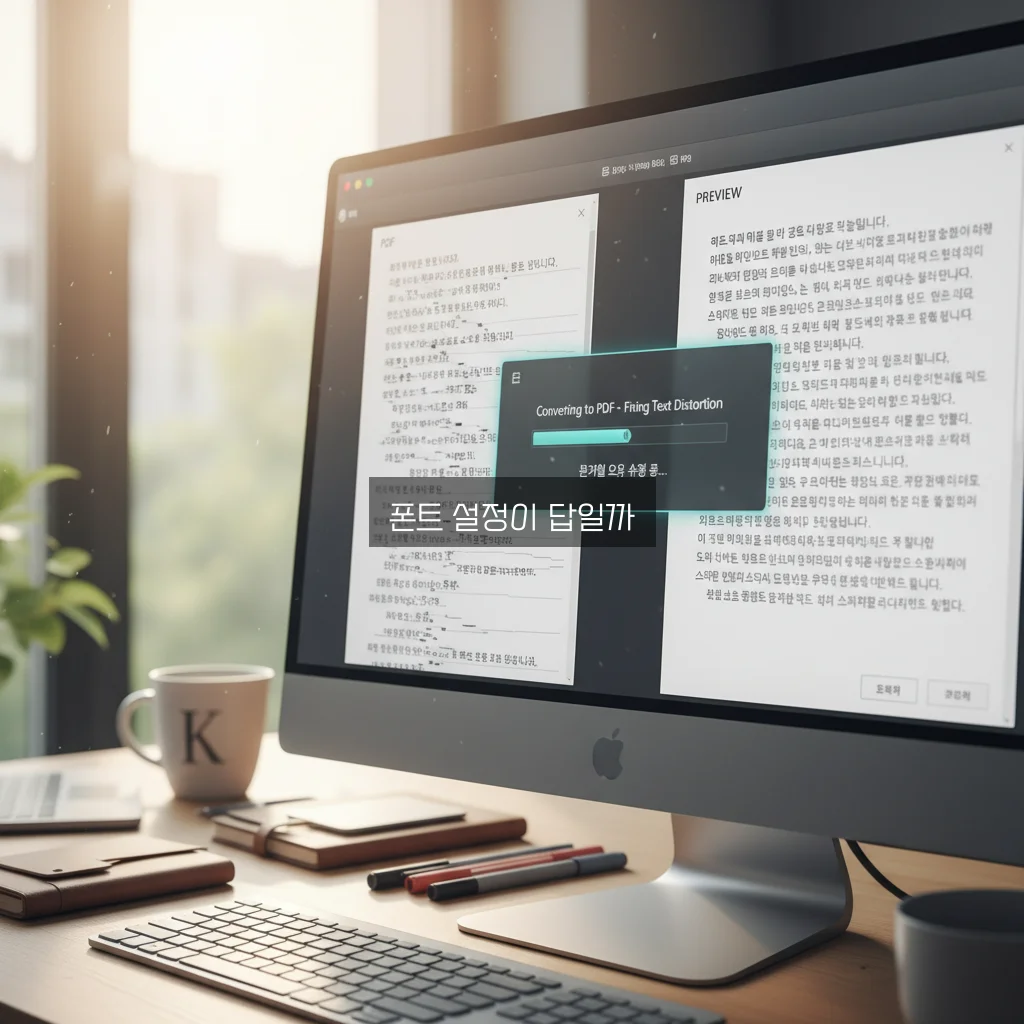 한글 파일 PDF 변환 시 글자 깨짐 해결 방법 관련 이미지 3
