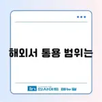 영문 운전면허증 사용 가능 국가 및 발급 수수료