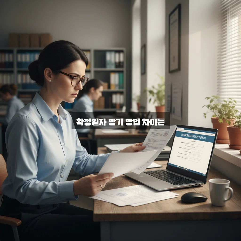 확정일자 받는 법: 주민센터 방문 vs 인터넷 등기소 비교 관련 이미지 1