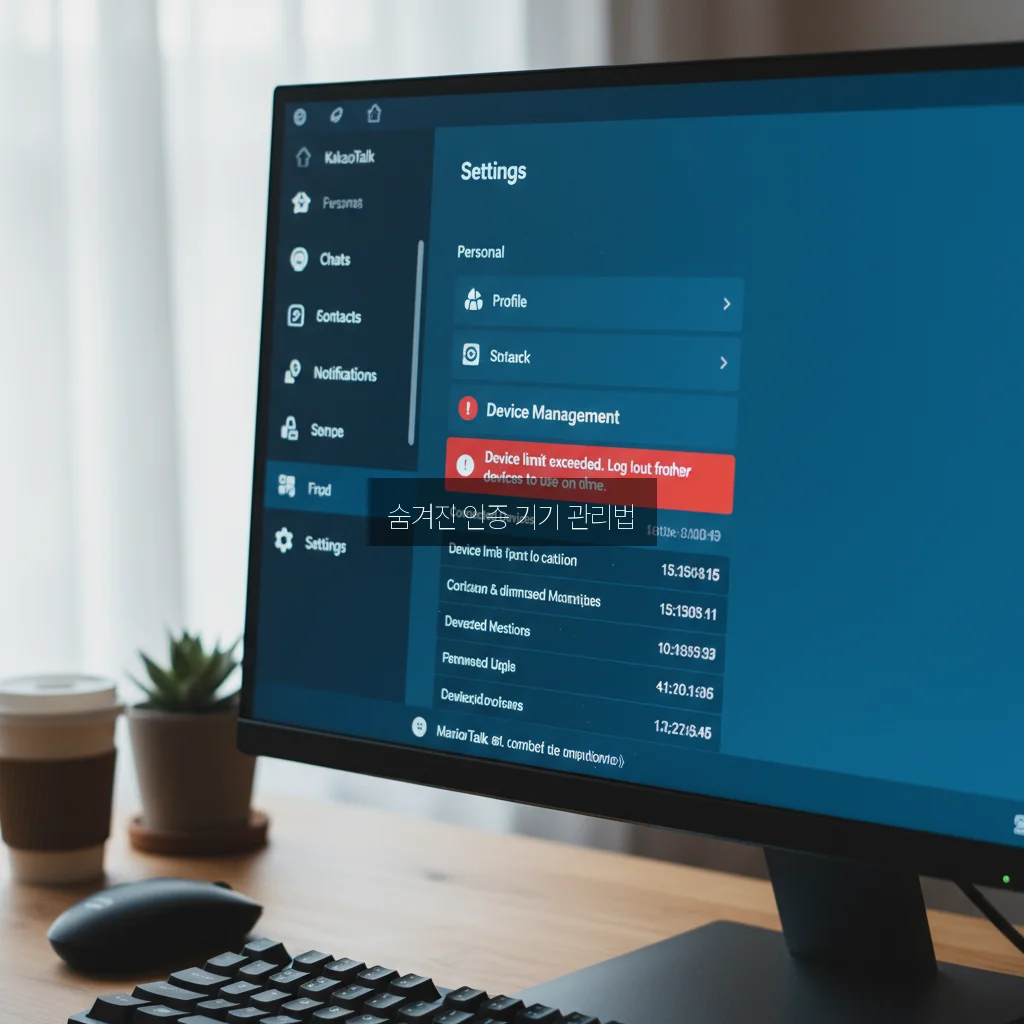 카카오톡 PC버전 인증 기기 5대 초과 삭제 방법 관련 이미지 3