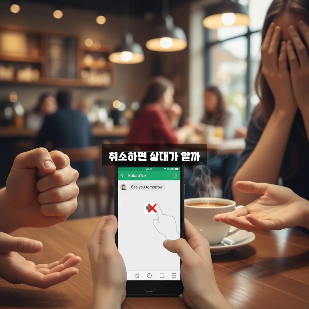 카톡 공감 하트 취소 방법 및 상대방 알림 관련 이미지 2