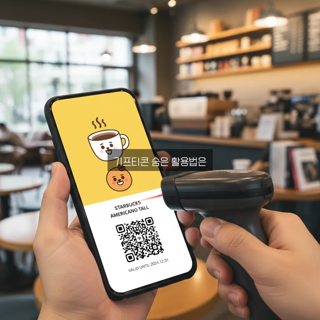 카톡 기프티콘 이미지 저장 및 바코드 사용법 관련 이미지 1