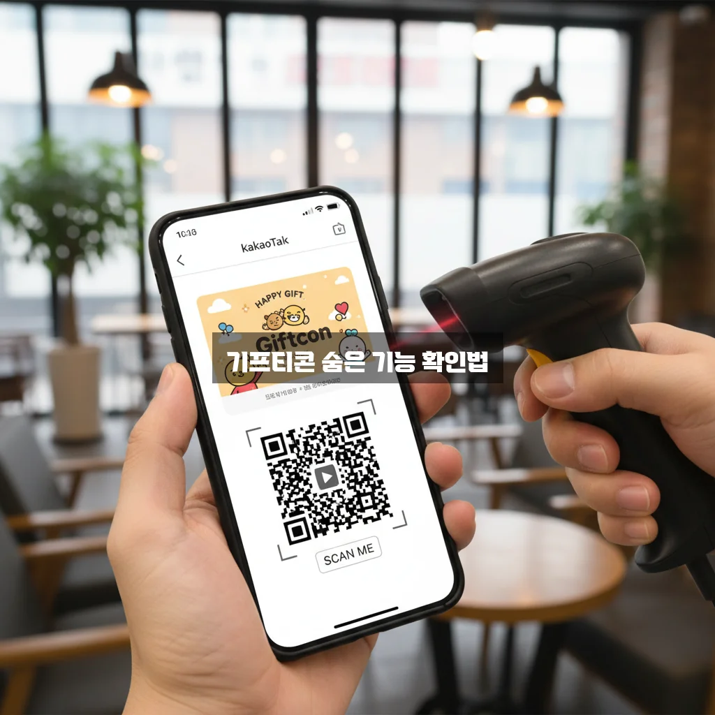 카톡 기프티콘 이미지 저장 및 바코드 사용법 관련 이미지 3