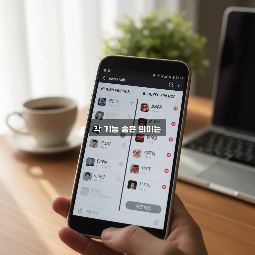 카톡 숨김 친구 차단 친구 차이점 완벽 정리 관련 이미지 1