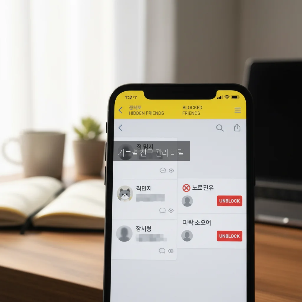 카톡 숨김 친구 차단 친구 차이점 완벽 정리 관련 이미지 2