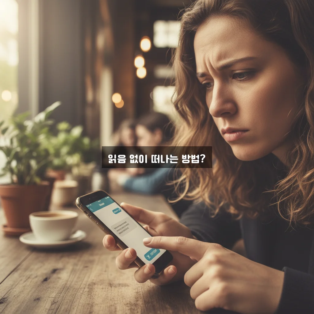 카톡 읽지 않고 나가기 (채팅방 길게 눌러서 나가기) 관련 이미지 1