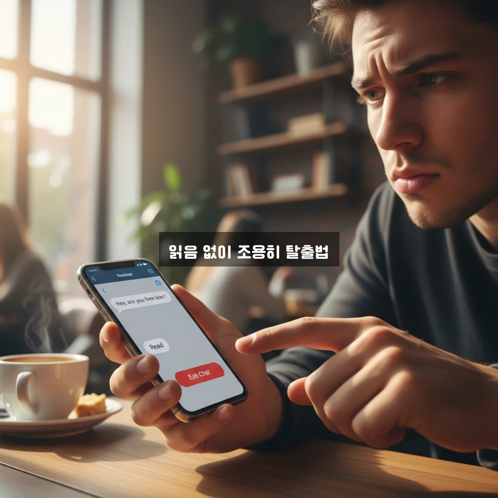 카톡 읽지 않고 나가기 (채팅방 길게 눌러서 나가기) 관련 이미지 2